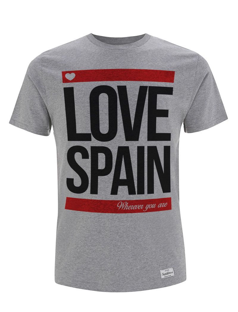 Camiseta gris y roja Love Spain Valentia Forum