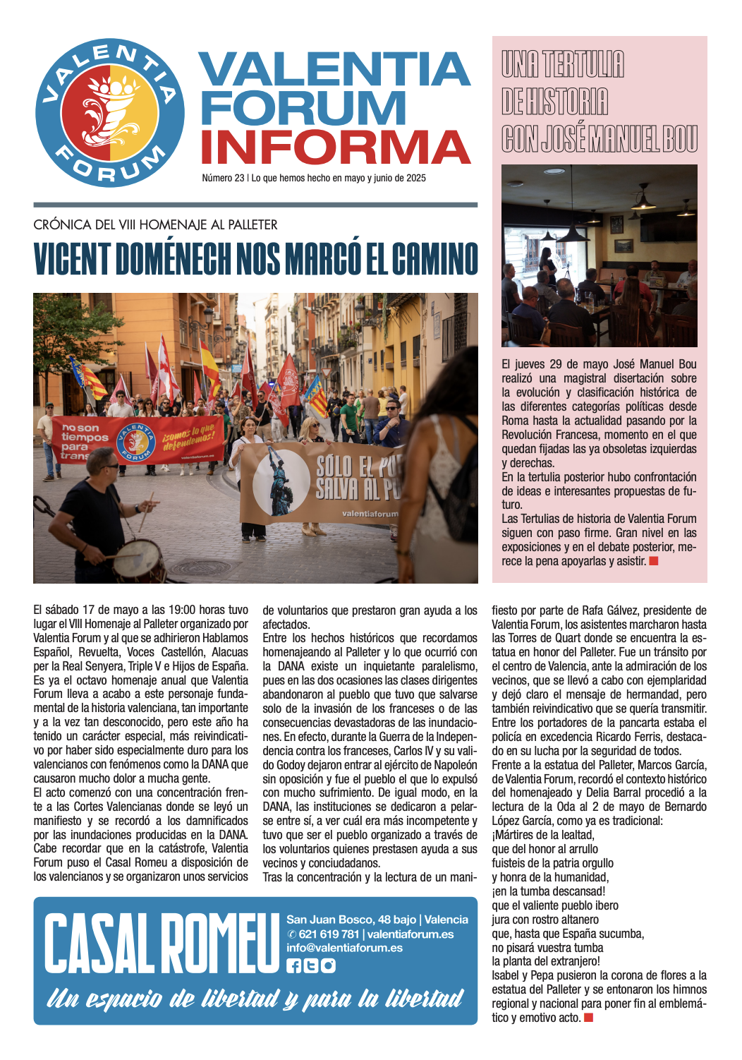Portada Valentia Informa Mayo Junio 2025